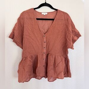 Blu Pepper ruffled top